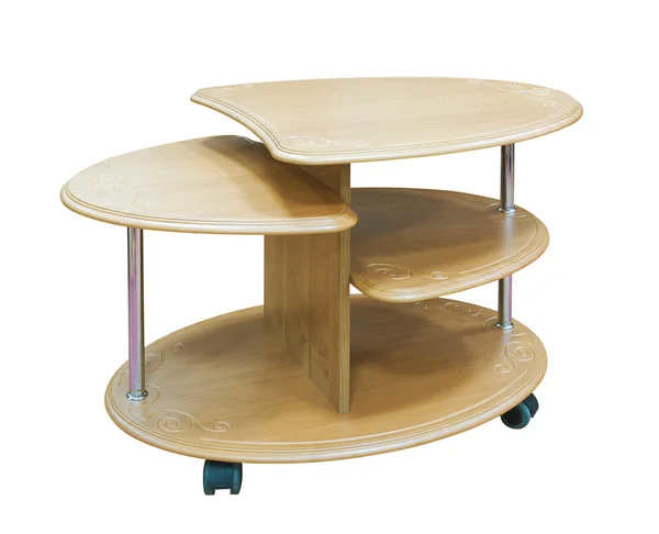 Ellipse wooden table — Stock Photo, Image