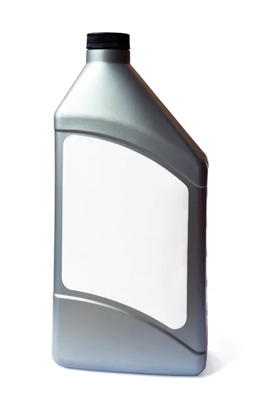 Plastikflasche mit Motoröl — Stockfoto