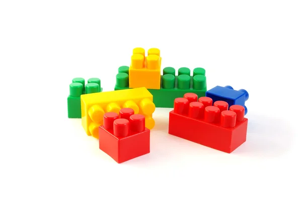 Färgglada plast block — Stockfoto