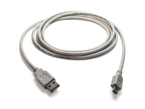USB - kabel mini usb — Zdjęcie stockowe