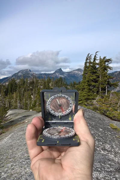 Hand-held compass — Stock Photo, Image