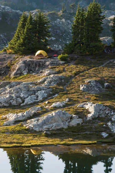 Washington wildernis camping — Stockfoto