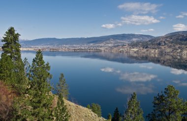 Penticton and Skaha Lake clipart