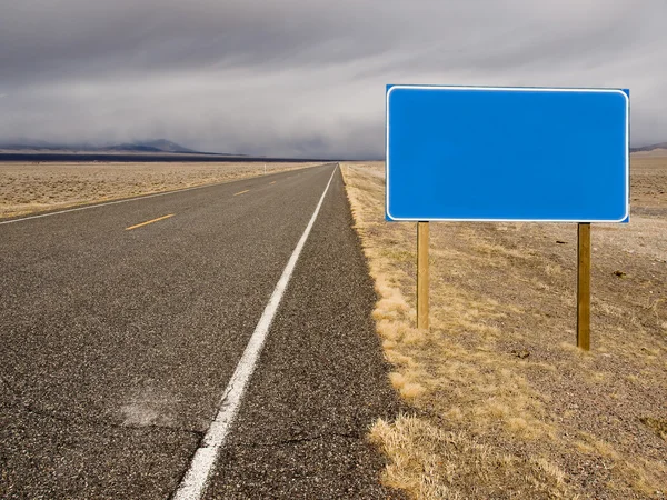 Blank Highway Sign — Stock Photo, Image
