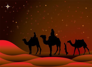 Christmas journey clipart