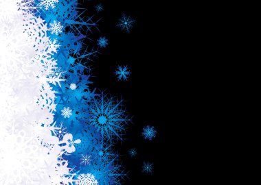 Snowflake pile blue clipart