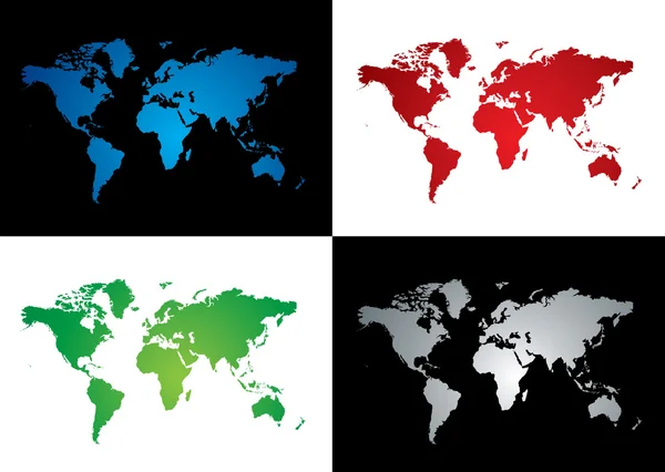 Variation de carte mondiale — Image vectorielle