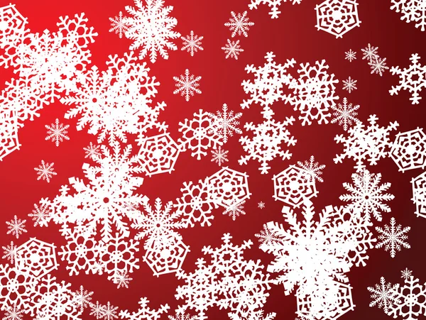 Flocon de neige rouge nouveau — Image vectorielle