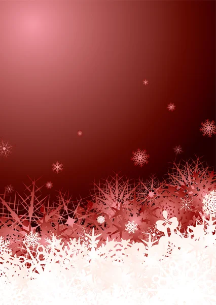 Fiocco di neve palo rosso — Vettoriale Stock
