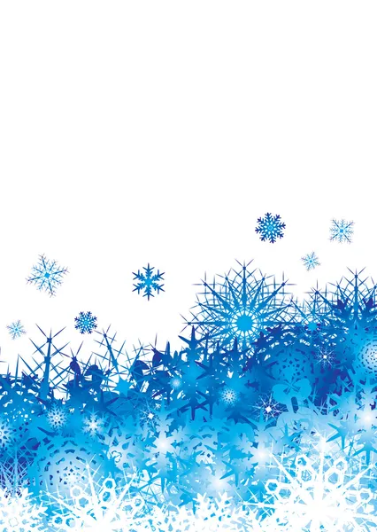 Snowflake pile blue space — Stock Vector