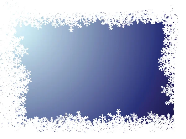 Blauwe sneeuwvlok achtergrond — Stockvector
