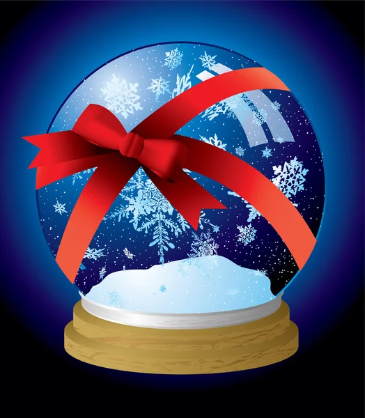 Snow globe szalag — Stock Vector