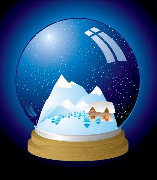 Snow globe modern — Stock Vector