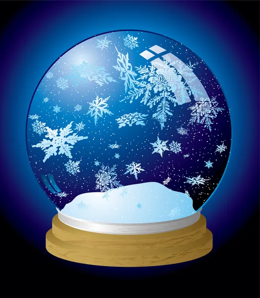 Fiocco globo di neve — Vettoriale Stock