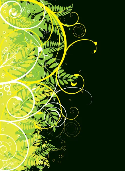Automne gothique vert blk — Image vectorielle