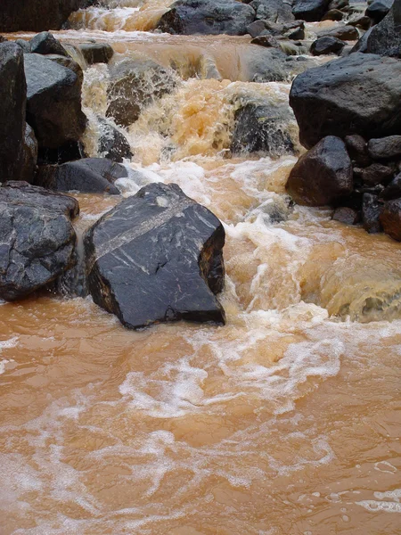 Bergbeek na een regen — Stockfoto