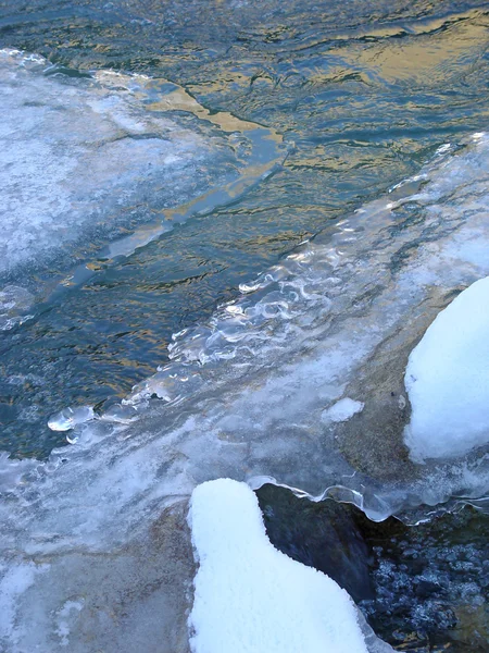 stock image River hidden by ice