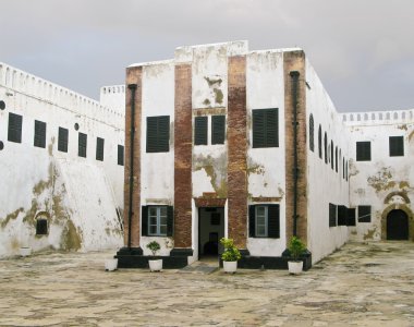 Interior of Elmina Castle in Ghana clipart