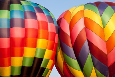 Two Hot air balloons bumping clipart