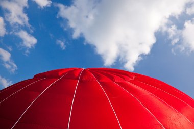 sıcak hava balonu - kırmızı
