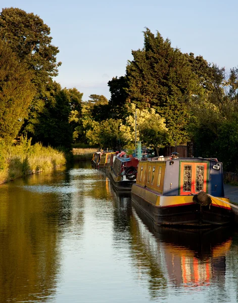 Old canal barges at Ellesmere — Stock Photo, Image