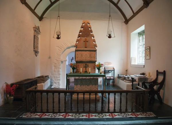 Εσωτερικό της melengell εκκλησίας στην Ουαλία — Φωτογραφία Αρχείου