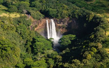 Wailua Falls near Lihue in Kauai clipart