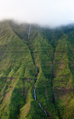 Waterfall off Mt Waialeale in Kauai clipart