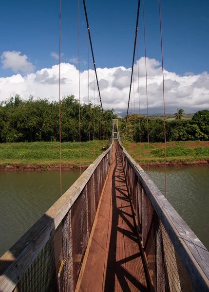 Hanapepe gungande bron i kauai — Stockfoto