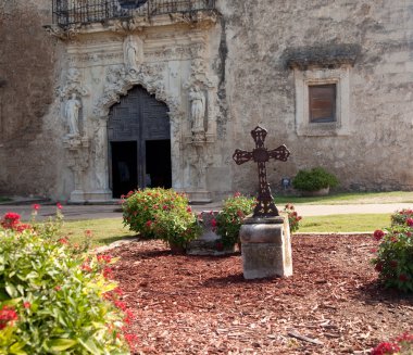 San Antonio Mission San Juan in Texas clipart