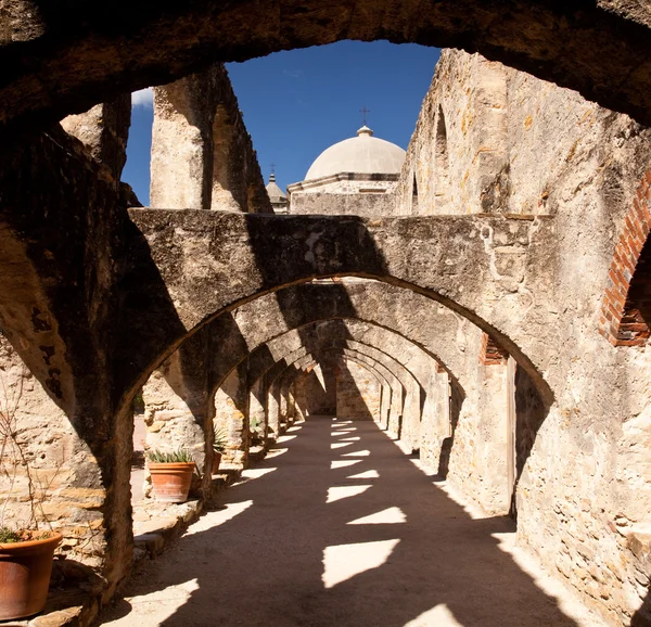 Arches of San Jan Mission near San Anton — Stock Photo, Image