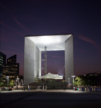 La Grande Arche in La Defense in Paris a clipart