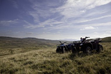 snowdonia dağda ATV quad Bisiklet