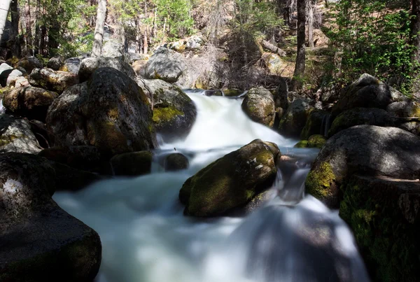Río pacífico que fluye sobre rocas — Foto de Stock