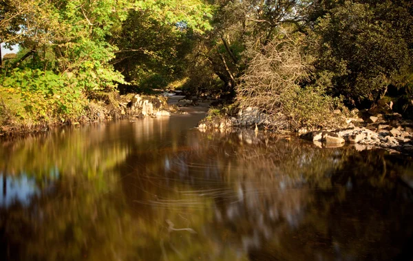 Slow motion water in afgelegen rivier — Stockfoto