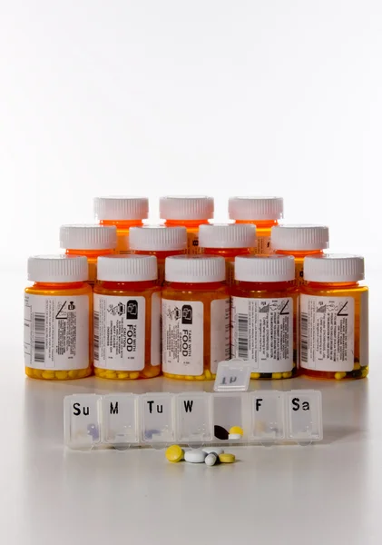 Medicamentos de prescrição vertical — Fotografia de Stock