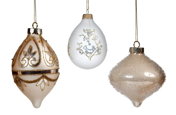 Three christmas ornaments — Stock Photo, Image