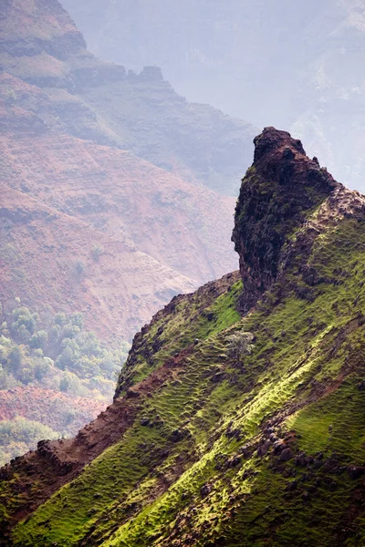 Vista retroiluminada del cañón de Waimea — Foto de Stock