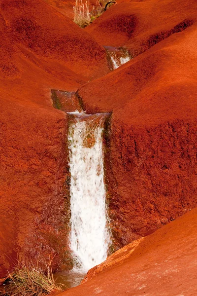 Water cascades in Waimea Canyon — Stock Photo, Image