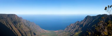 Panorama of Kalalua valley clipart