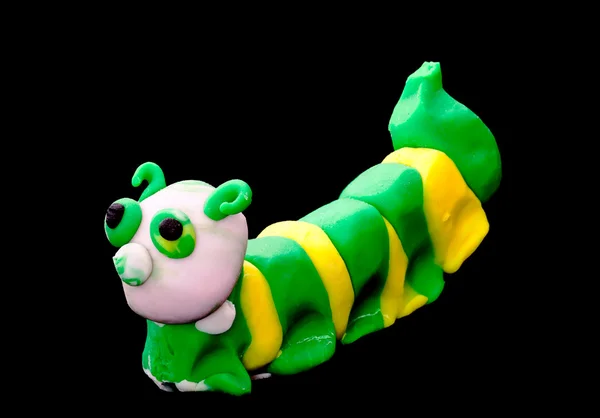 Plasticine caterpillar. — Stock Photo, Image