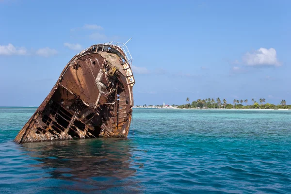 stock image The sunk sailing vessel