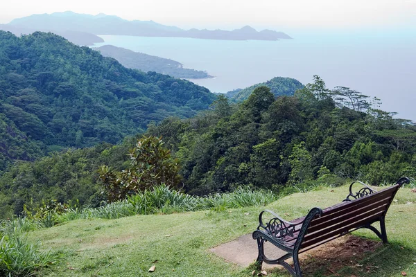 stock image Bench on a hill