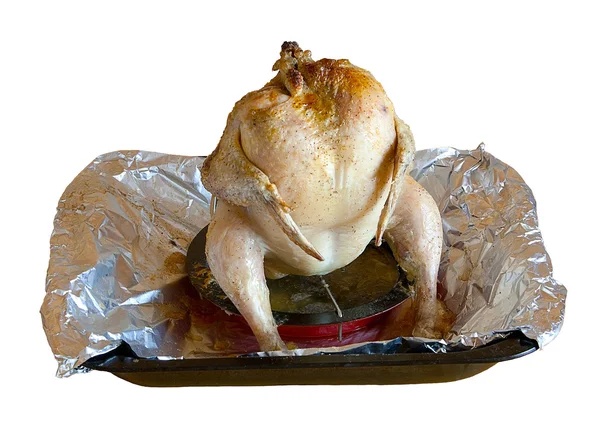 Pollo arrosto a grill su un vassoio — Foto Stock