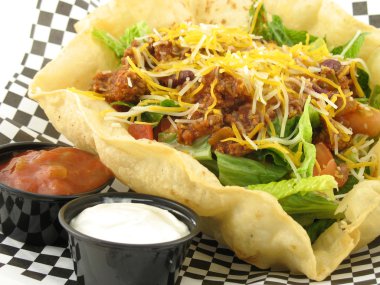 Taco salad close clipart