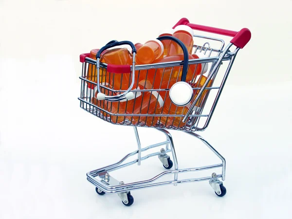 Sağlık için alışveriş (yan görünüm) — Stok fotoğraf