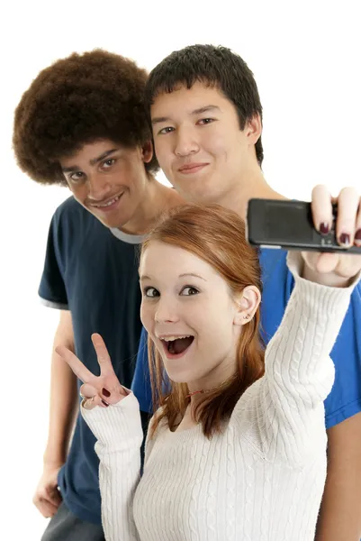 Etniska tonåring vänner — Stockfoto