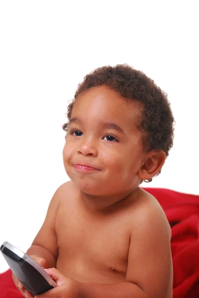 Multi-racial bébé enveloppé dans une couverture p — Photo