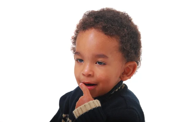 Multi-racial bebê fazendo sons bobos — Fotografia de Stock