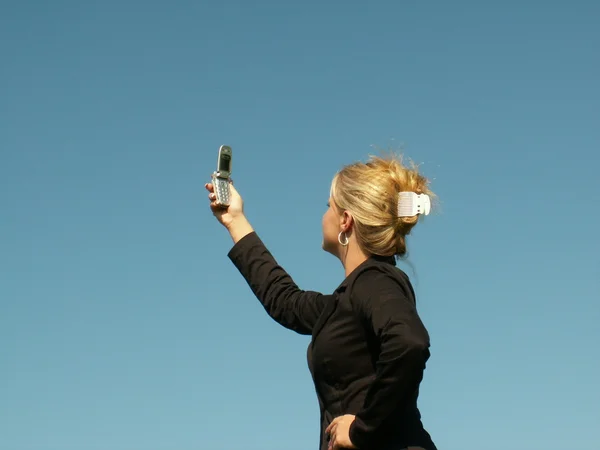 Searching for a signal — Stock Photo, Image